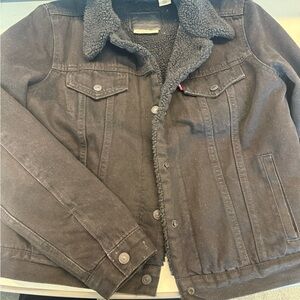 Levi's Black Sherpa-Lined Jacket